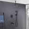 Kibi Circular Pressure Balanced Ceiling Mounted 3-Function Shower System w Rough In Valve - Matte Black KSF409MB - alternate 9